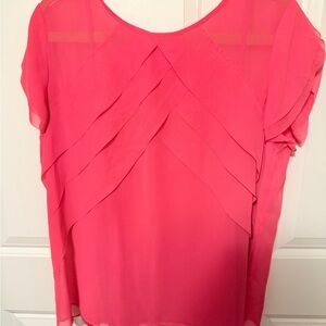 Women's Pink Layered Chiffon Blouse